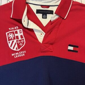 Tommy Hilfiger Men's L Polo TH 85 Large Logo Embroidered